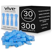 Lancetas Vive Easy-Twist para la extracción de azúcar en sangre con diabetes