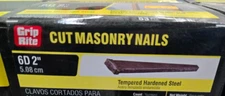 Grip-Rite 2" 6-penny Steel Cut Masonry Nails 1 lb. Box 6CUTMAS1