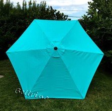 Bellrino Patio Umbrella Canopy Replacement Cover Fit 10 Ft 6 ribs Peacock Blue