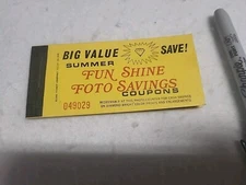 Vtg Globe Ticket Fun Shibe Foto Savings 1972 Coupon Book