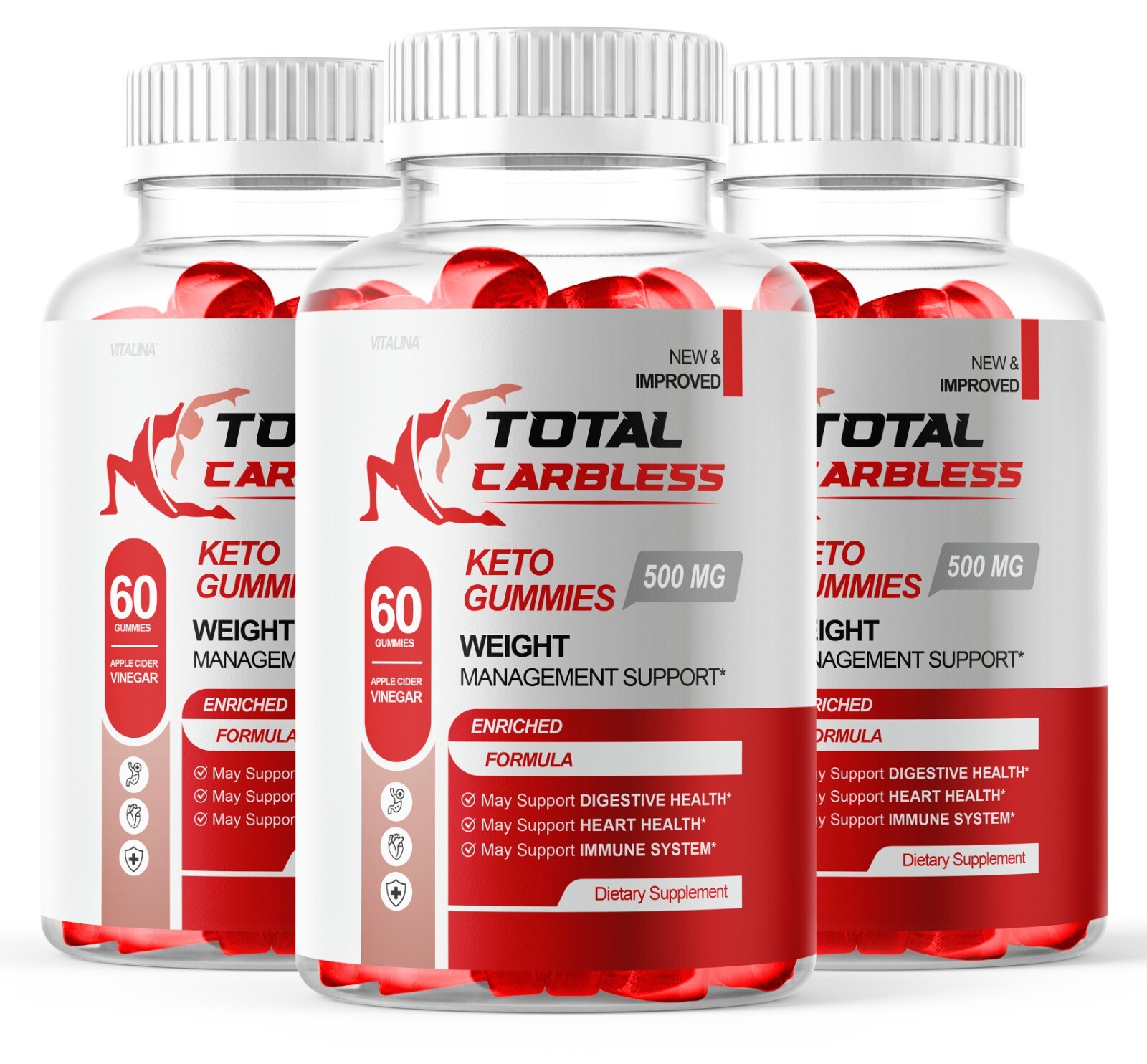 3 Pack) Total Carbless Keto ACV Gummies, Gummy Advanced Formula, 3 Month  Supply | eBay