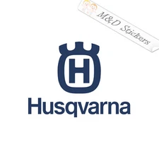 2x Husqvarna Logo Vinyl Decal Sticker Different colors & size for Cars/Bikes