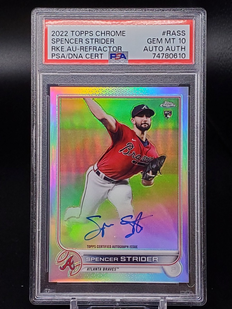 2022 Topps Chrome Spencer Strider Refractor Auto /499 RC Braves RA 