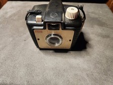 Vintage 1950s Kodak Brownie Bullet Camera Brown and Gold