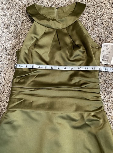 David’s Bridal Women Dress Size 4 Green Evening Wedding Guest Cocktail Spring - Picture 6 of 9
