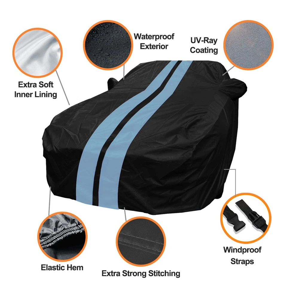 Funda Coche 6 Capas ALGODÓN PEVA 100% Impermeable Exterior Interior Para FORD MUSTANG GT Foto 2 de 4