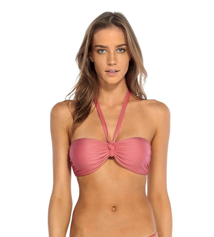 ViX SWIMWEAR BLUSH PINK JUDY BANDEAU BIKINI TOP (D CUP) NWT $118