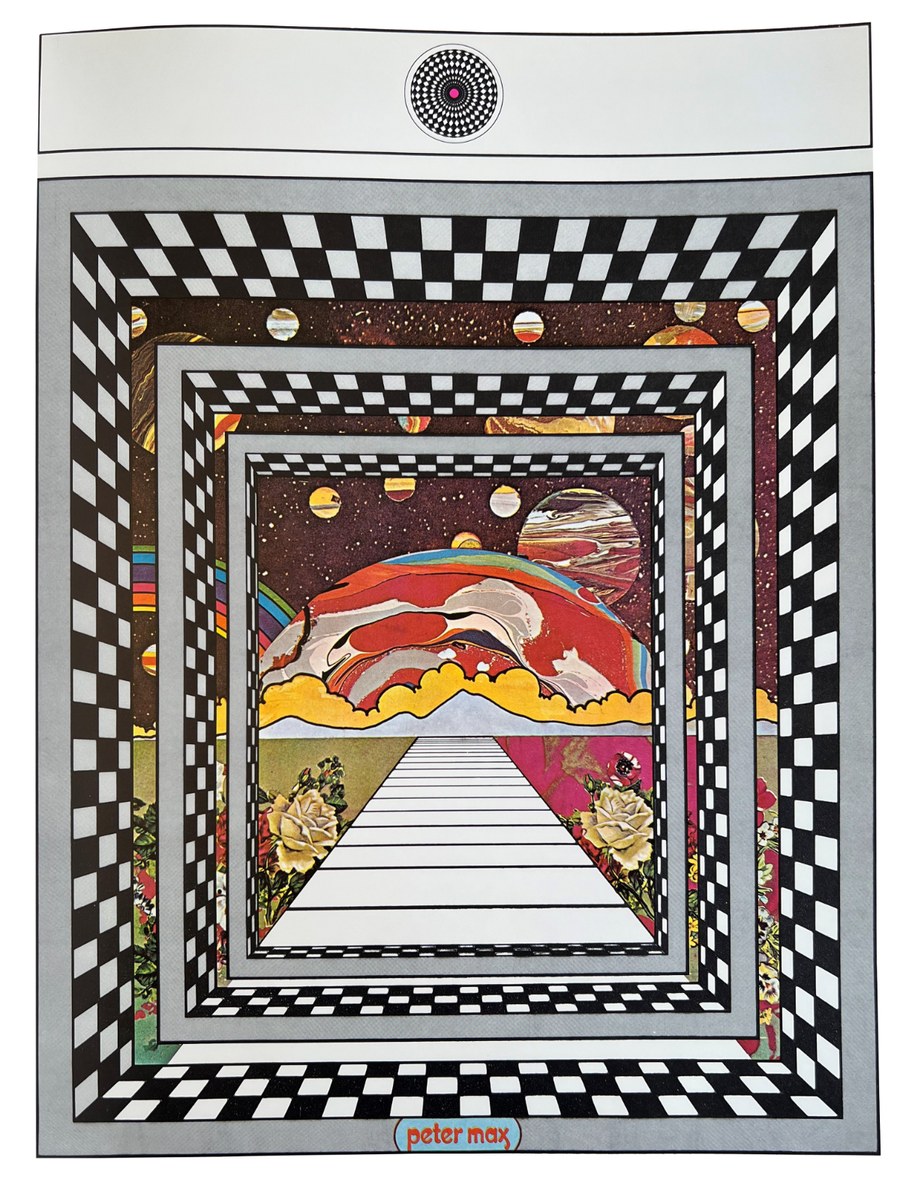 Peter Max Cosmic Window Original Poster Book Print 1970 Unframed
