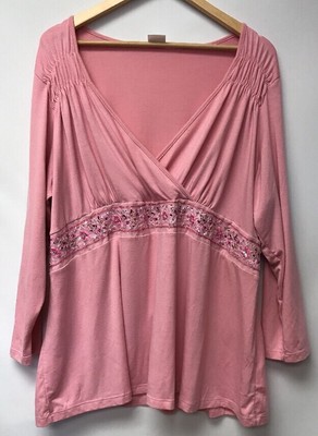 Motherhood Plus Size Embroidery Maternity Top