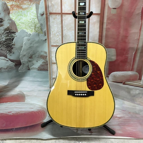 From US Abalone Inlays 41 inch Solid Spruce Acoustic Guitar rosewood fingerboard