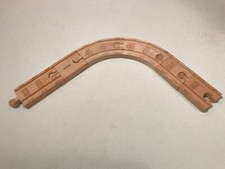 NEW THOMAS WOODEN TRAINS HARDWOOD SMALL CURVED  STRAIGHT TRACK - LOT OF 6 PIECE