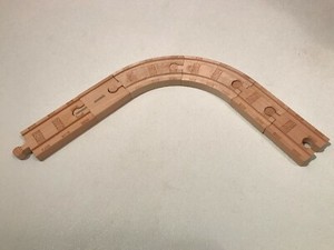 NEW THOMAS WOODEN TRAINS HARDWOOD SMALL CURVED + STRAIGHT TRACK - LOT OF 6 PIECE