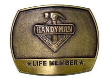 Handyman Club of America Life Member 1996 Metal Belt Buckle 3 x 2.5
