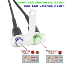 Motorcycle Switch ON+OFF Handlebar Mount Push Button 12V LED Light(B-LM)