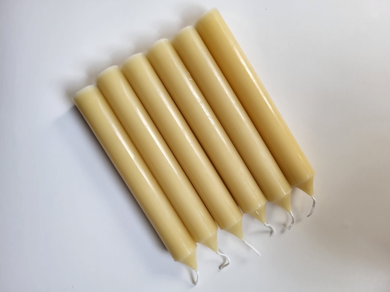 4inch Lot of 6 NATURAL BEESWAX Taper CANDLES,100 cotton wicksWeddingparty eBay