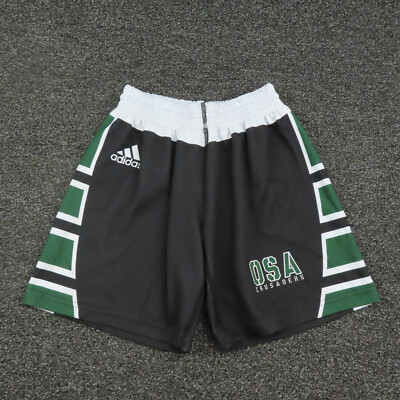 Adidas Shorts Youth XL Black Green White Breathable Running