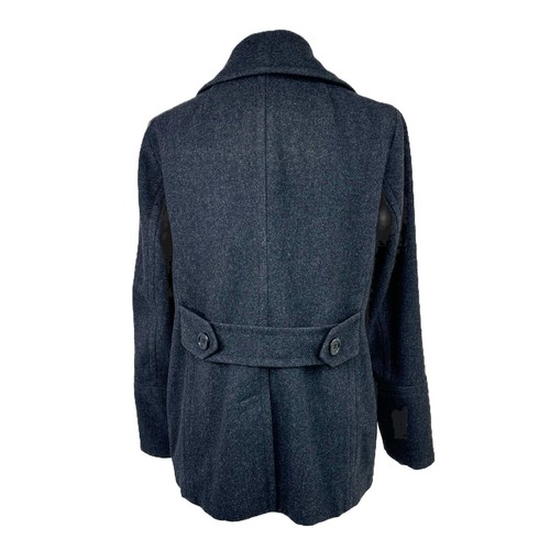 Anne Klein Wool Pea Coat Damen Gr. M schwarz Rückengürtel einreihig gefüttert " - Bild 4 von 12