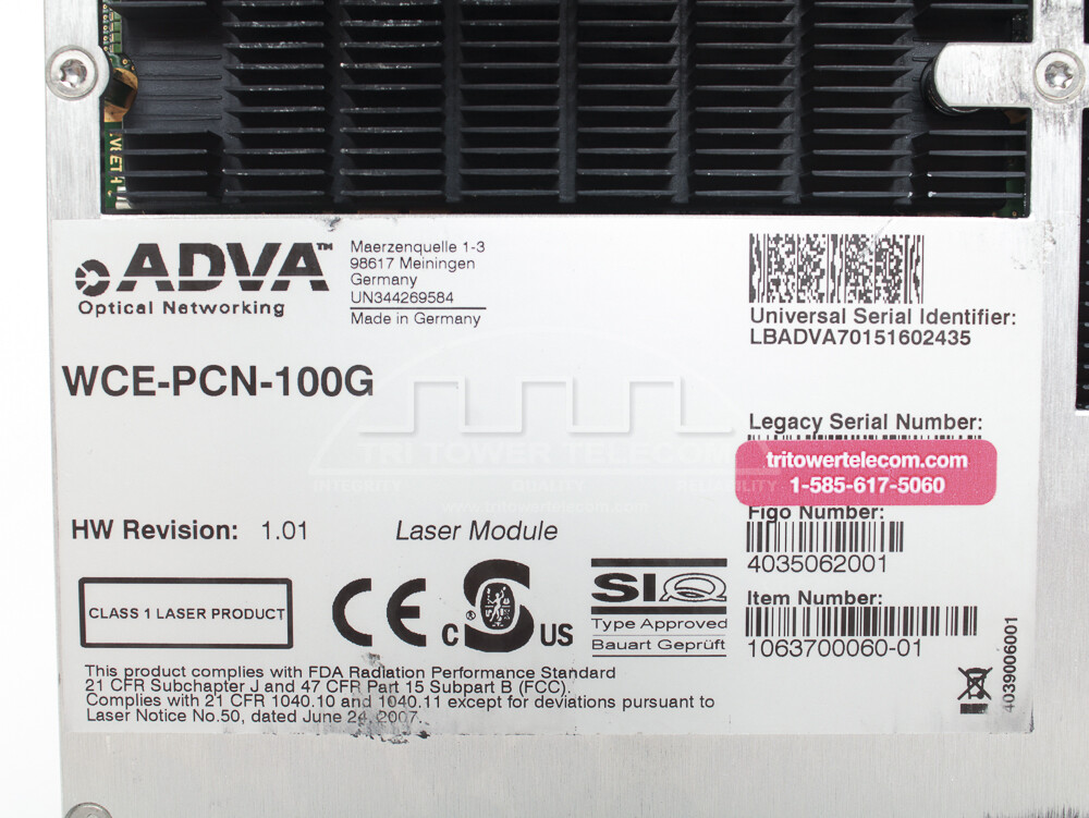 106370006001, ADVA FSP 3000R7 100GB CFP Enterprise WDM Transponder