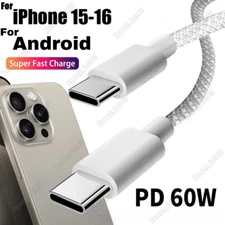 Type C Charging Cord Fast Charger Lot USB-C to USB-C Cable For iPhone 16 15 Pro