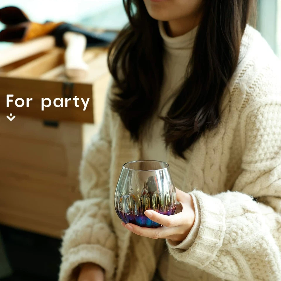 Conjunto de 4 taças de vinho tinto sem haste (12 oz) inquebráveis - Imagem 3 de 4