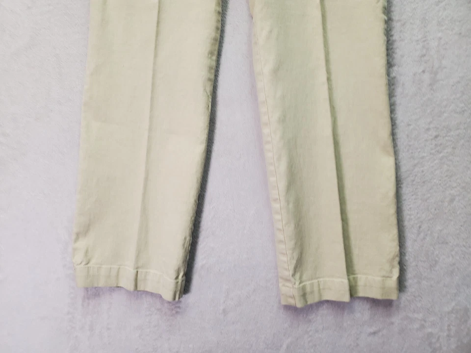 Pantalones deportivos Sigrid Olsen para mujer Petite 10 bolsillos de algodón lavado medio amarillo pálido Foto 3 de 4