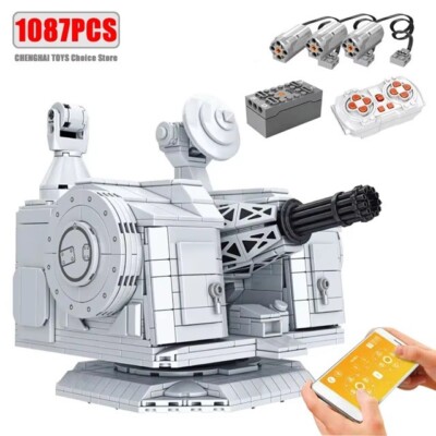 MOC Remote Control Turret Gatling Machin Gun 1087 Pcs Brick Building Blocks NEW