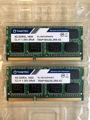 8GB (2x4GB) TIMETEC DDR3L 1600 RAM for APPLE MACBOOK