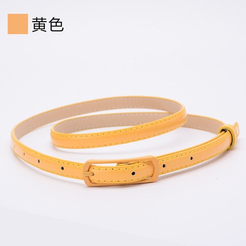 Thin Belt Ladies Decoration Leather Candy Color Belt Dazzling Color Patent - Picture 19 of 24