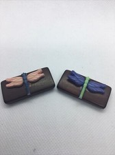 2 PC Lot Large 3/4x1 3/4 In Dragonfly Wood Spacer 142 Free Ship US Seller