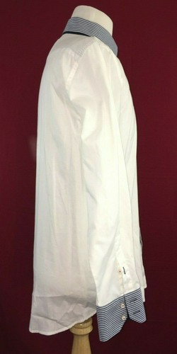 BLU Mediterranean Lifestyle White Button Up Shirt Mens Large 100% Ramuk - Picture 4 of 11