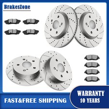 Front Rear Brake Rotors Pads fit for Lexus UX200 UX250H ES250 Drilled Slotted