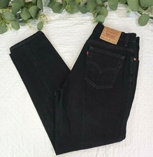 VTG Levis Womens Black Jeans Style 550 Size 16 Made in USA Relaxed Fit