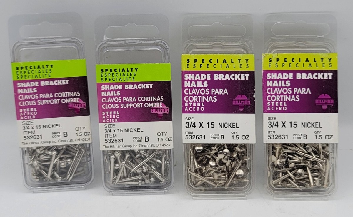 Hillman 3/4 in. Bracket Nickel Steel Nail Flat Head Hillman 3/4 in. Bracket Nickel Steel Nail Flat Head