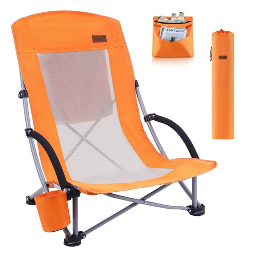 Beach Chair Beach Chairs for Adults Folding Camping Chair for Adults with Cooler - Picture 10 of 45
