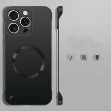 Phone Case For iPhone 17 16 15 14 Pro Max 13 Ultra-Thin Magsafe Frameless Cover