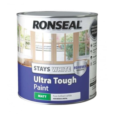 Ronseal Stays White Ultra Tough White Matt Holzfarbe 2,5L