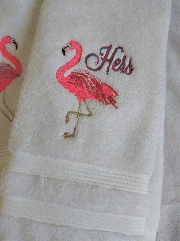 Parejas Flamenco His & Hers Juego de Toallas de Mano de Baño Peluche Tropical Océano Regalo  Foto 2 de 4