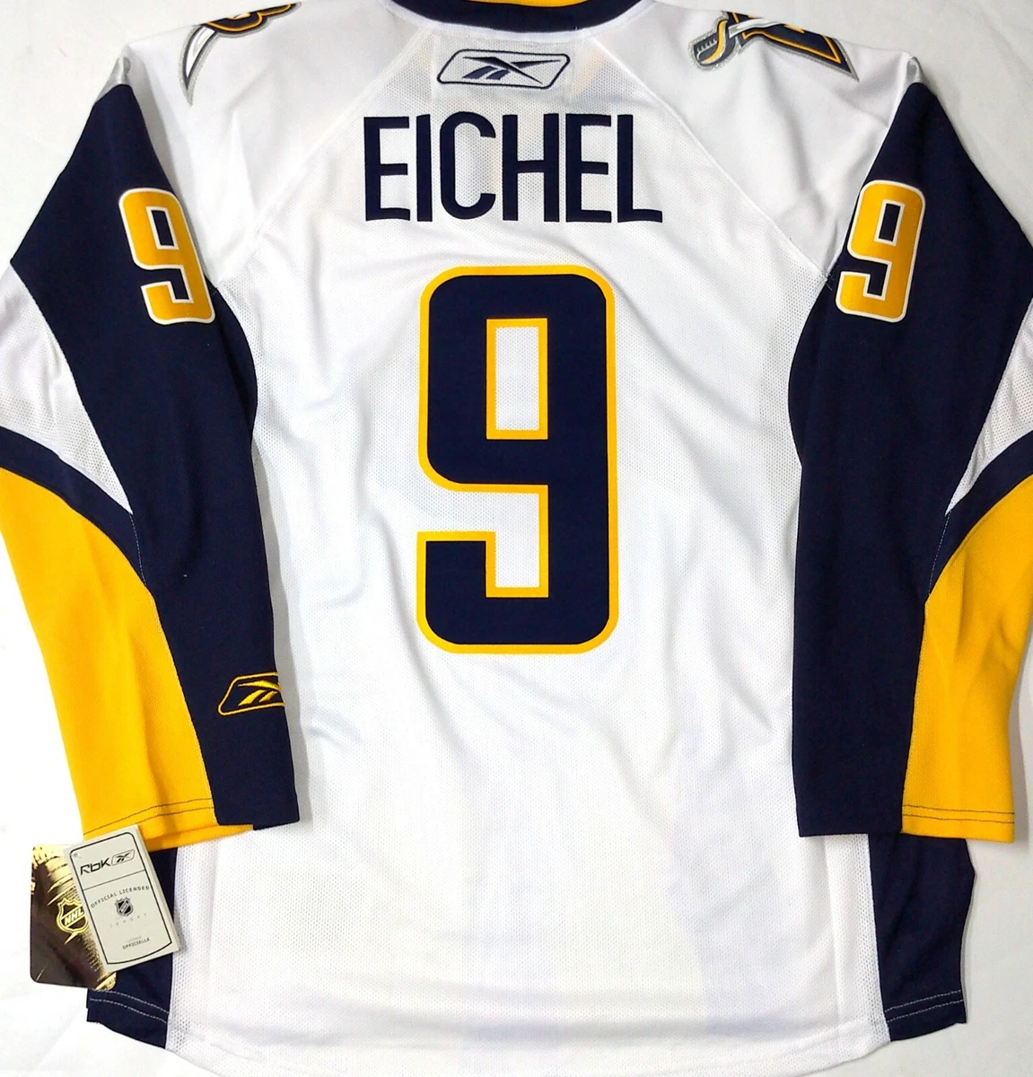 RETRO NWT MEN LG JACK EICHEL BUFFALO SABRES WHITE REEBOK LICENSED