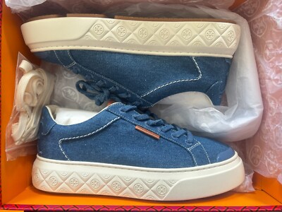 Tory Burch Ladybug Denim Azul Blue Sneaker 150228 Women Size US 8.5 NEW ...
