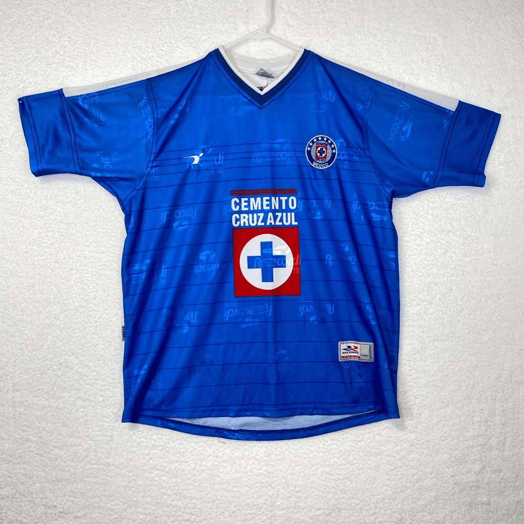 Recordi Team Men's Vintage Cemento Cruz Azul Pepsi Soccer Jersey