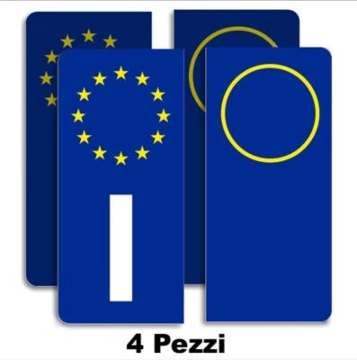 3M ADESIVI SIMBOLO ITALIA TARGA AUTO POSTERIORE EUROPA EUROPEA ANTERIORE qi