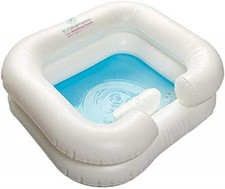 Homecraft Inflatable Hair Washing Basin – Portable In Bed Hair Wash Aid with Dra