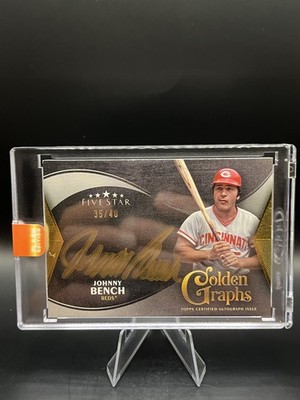 2024 Topps Five Star - Golden Graphs Johnny Bench #GG-JB /40 (AU)