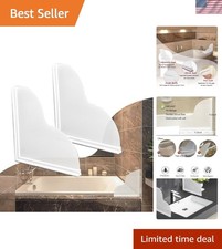 Durable Waterproof Shower Splash Guard Set - Ideal for Any Bathtub Pack of 2 