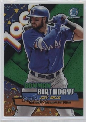 2018 Bowman Birthdays Green Refractor 35/99 Joey Gallo #BB-JG 0t2