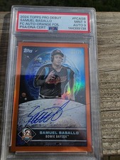 2024 Topps Pro Debut - Future Cornerstones Auto Samuel Basallo Aqua Foil /75 RC