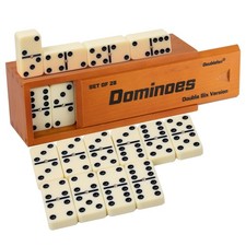 Juego de dominó para adultos, juego de dominó doble tamaño jumbo 6, tamaño, 28 piezas