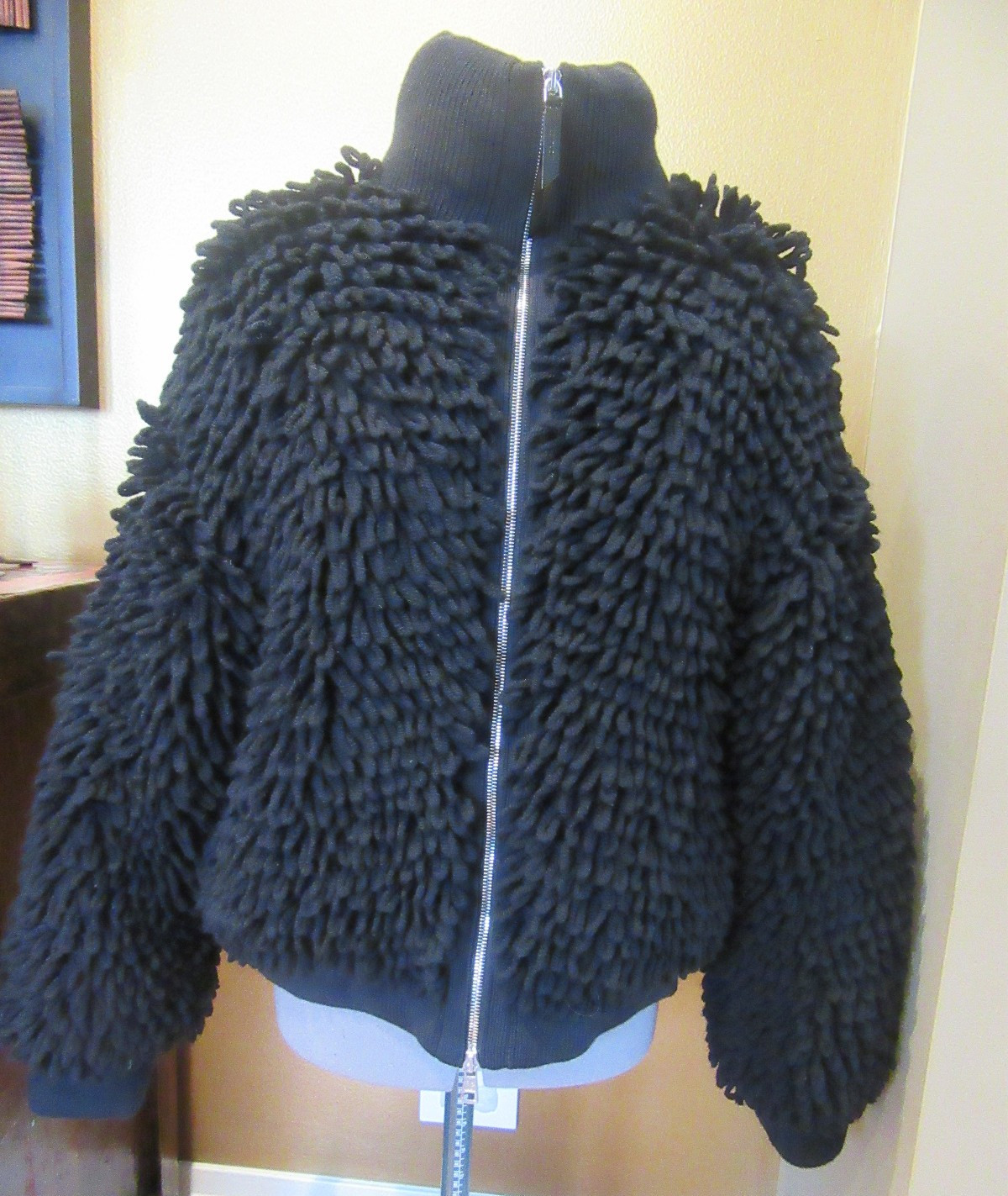 Moncler x EE72 by Edward Enninful Black Cardigan/Coat in Wool Woman's Size Large image 5