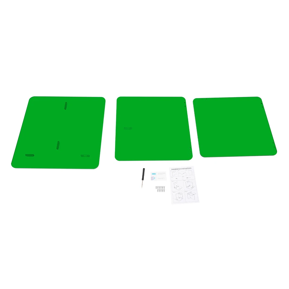 Acrylic End Table Modern Decor Side Tables Green For Living Room 19.7x19.7x18" - Image 4 of 4