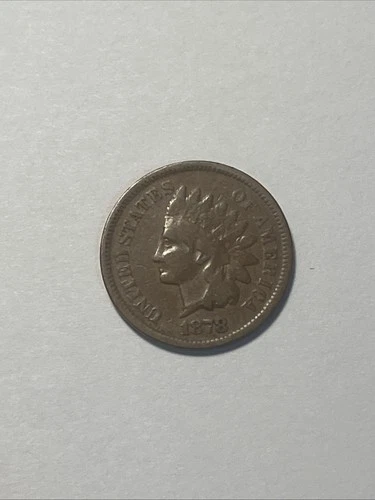 1878 Indian Head Cent Penny US 1c Copper Type Coin